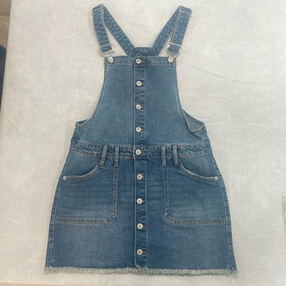 Selling denim jumper skirt, brand: Arizona Jean co, size: L, color: blue